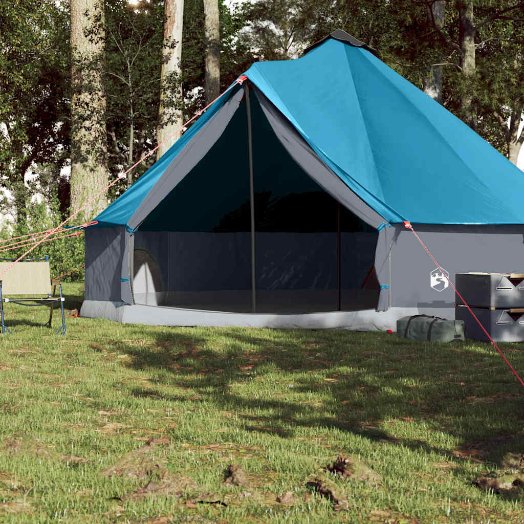 Tenda familiar tipi para 8 pessoas impermeável azul