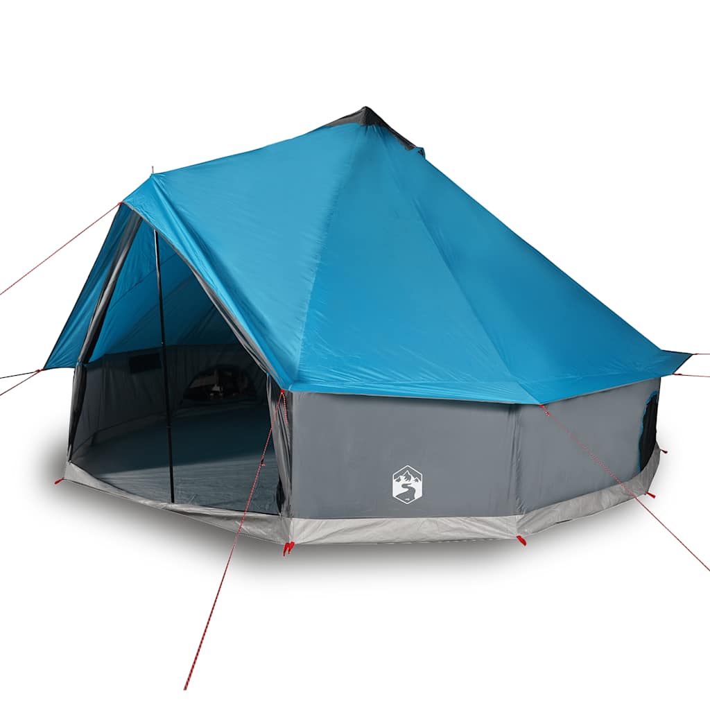 Tenda familiar tipi para 8 pessoas impermeável azul