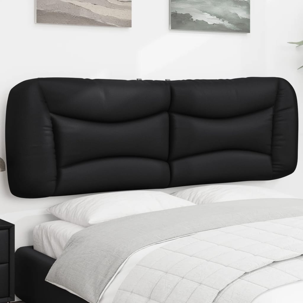 Almofadão de cabeceira hvar 160 cm couro artificial preto