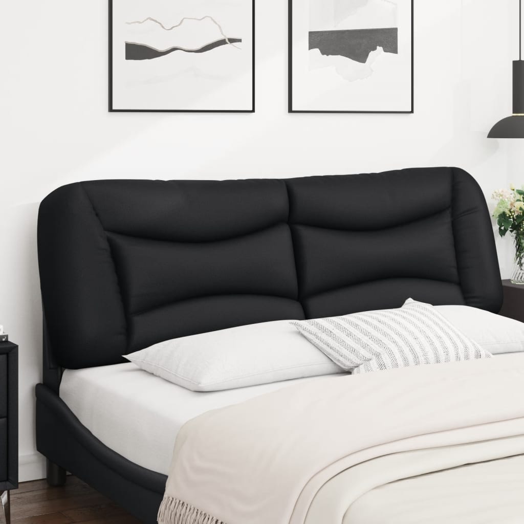 Almofadão de cabeceira hvar 160 cm couro artificial preto