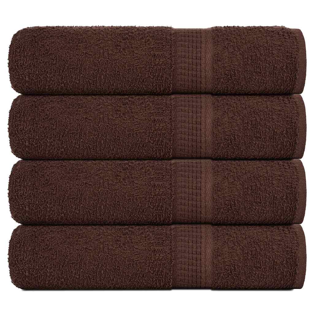 Toalhas de banho frogn 4 pcs 100x150 cm 360 g/m² castanho