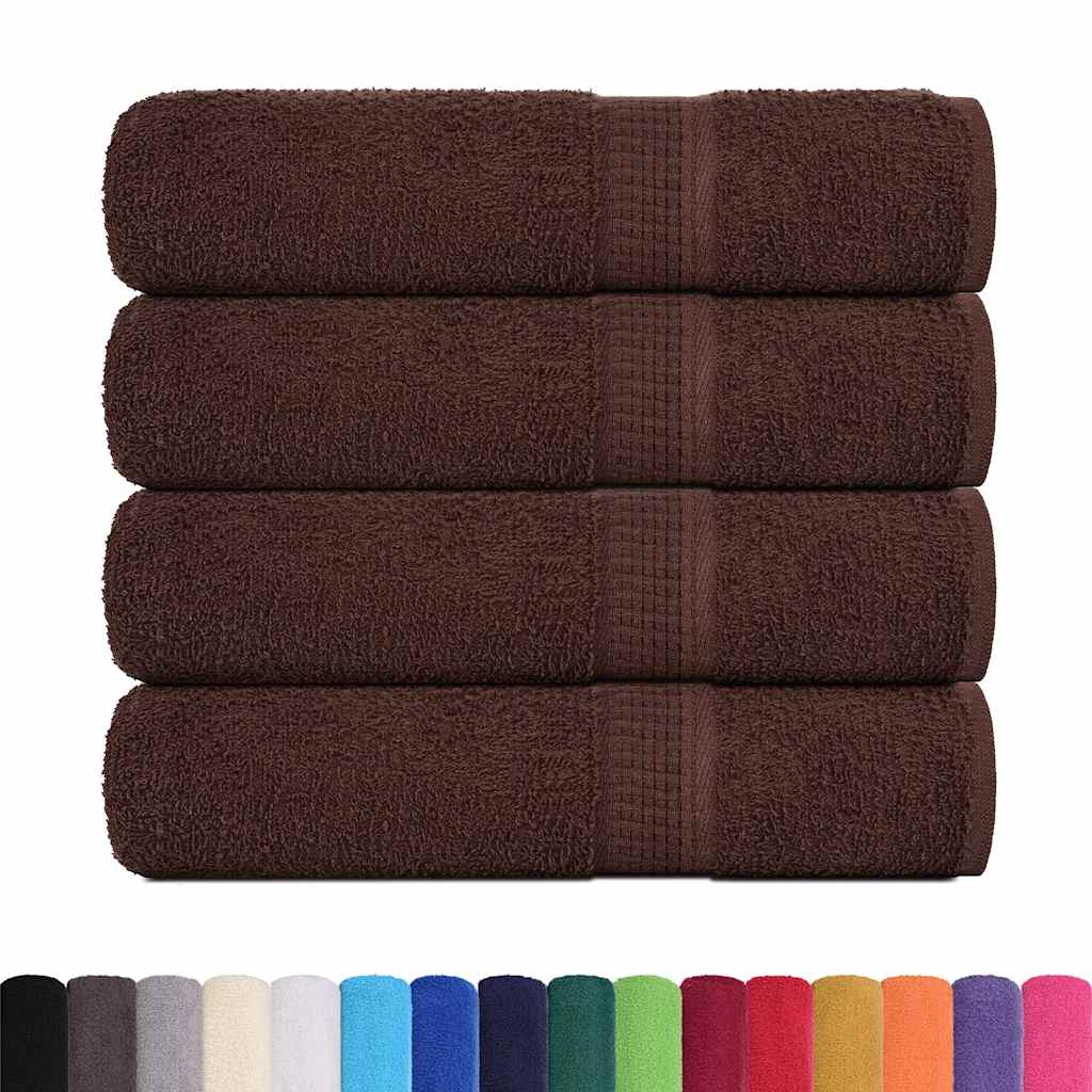 Toalhas de banho frogn 4 pcs 100x150 cm 360 g/m² castanho