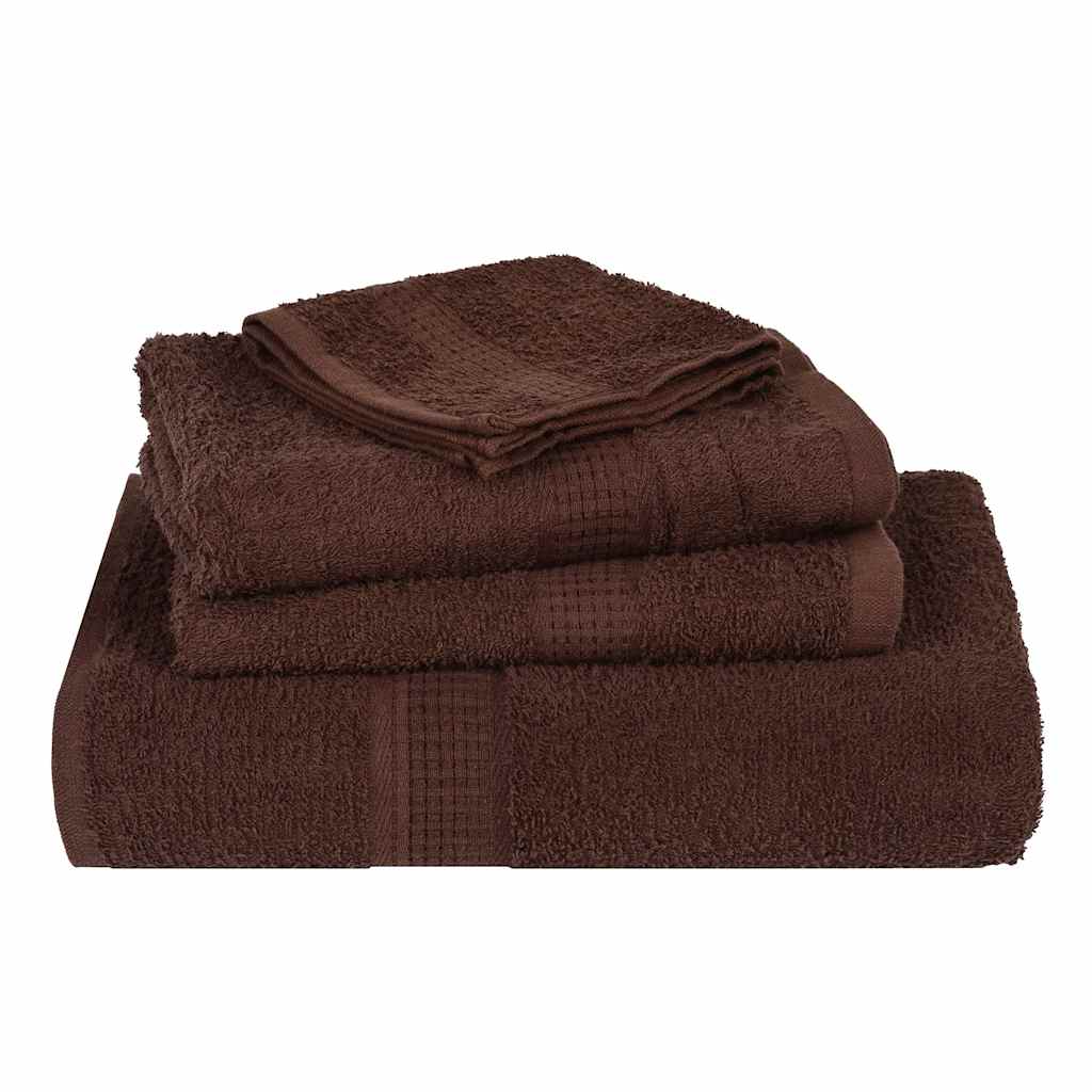 Toalhas de banho frogn 4 pcs 100x150 cm 360 g/m² castanho