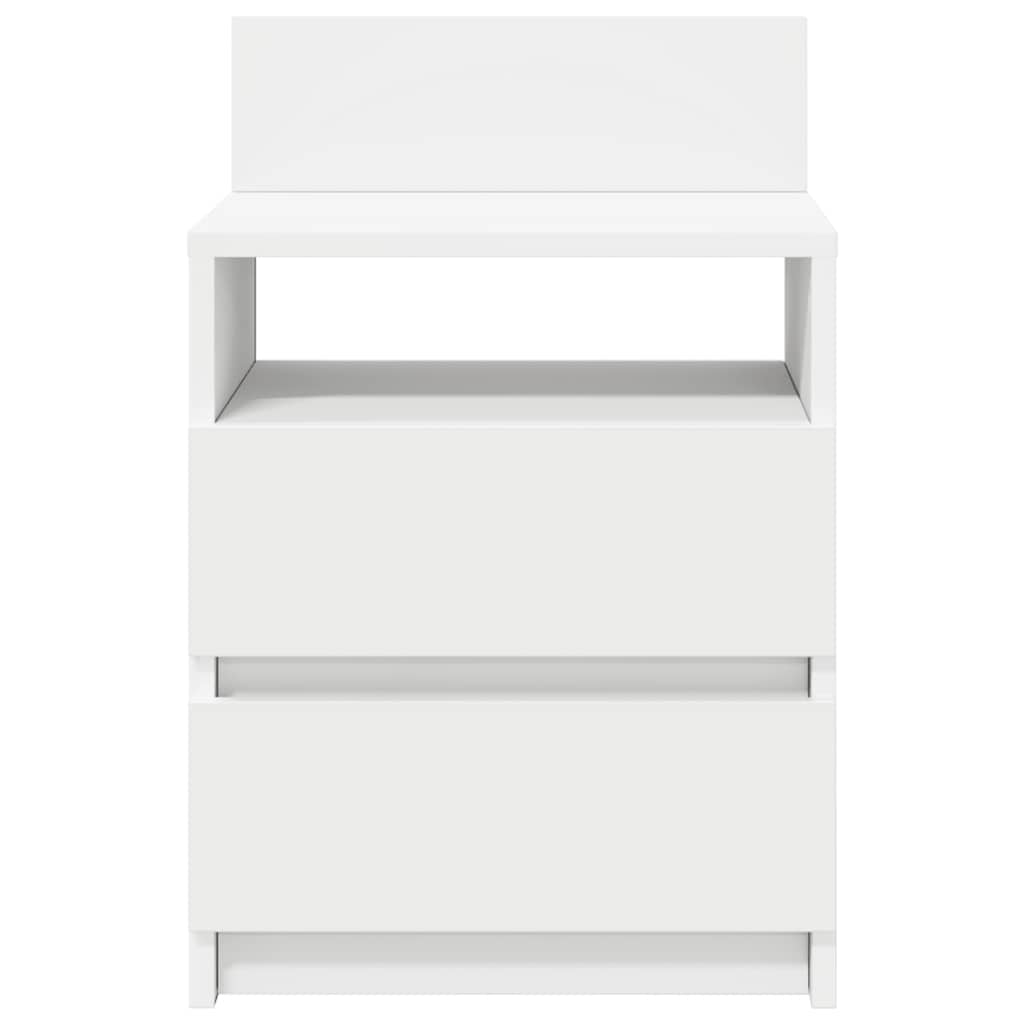Mesas de cabeceira 2 pcs com 2 gavetas 40x33x60 cm branco
