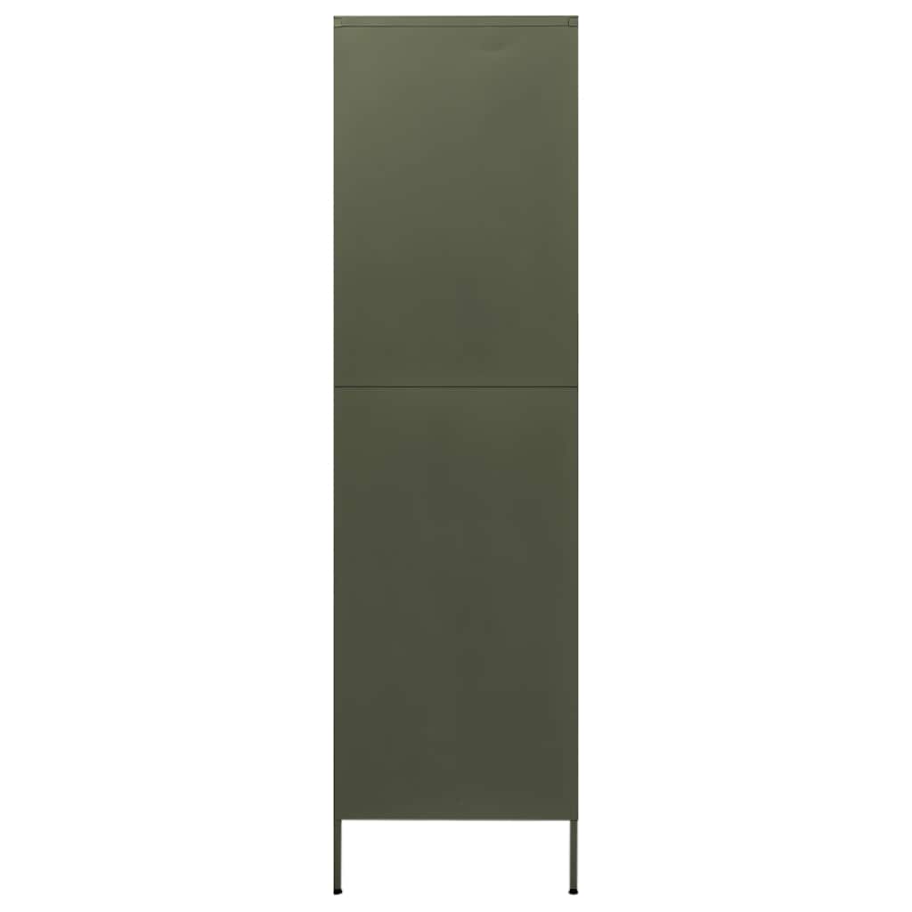 Roupeiro 90x50x180 cm aço verde-azeitona