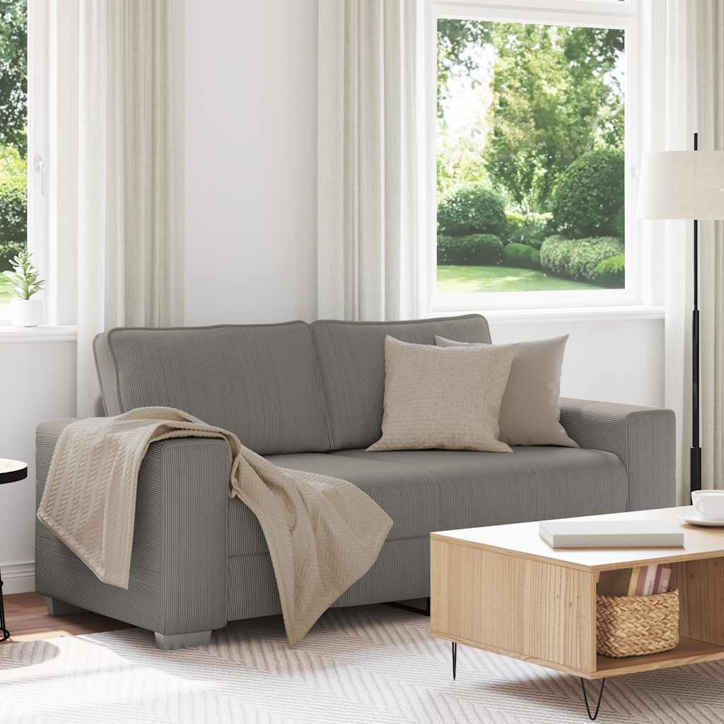 Sofá-luvas 180x77x82 cm tecido corduroy cinzento-claro