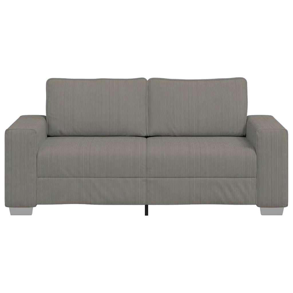 Sofá-luvas 180x77x82 cm tecido corduroy cinzento-claro