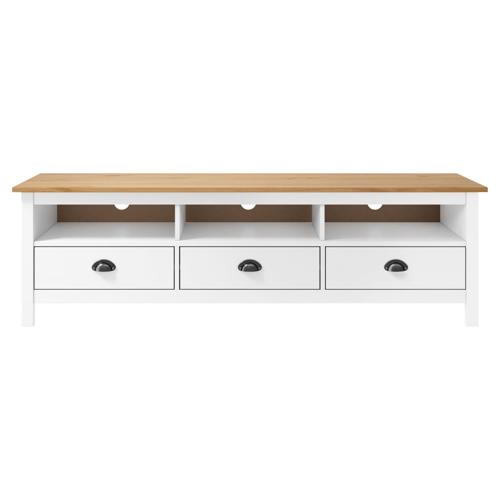 Móvel de TV hill 158x40x47 cm pinho maciço branco
