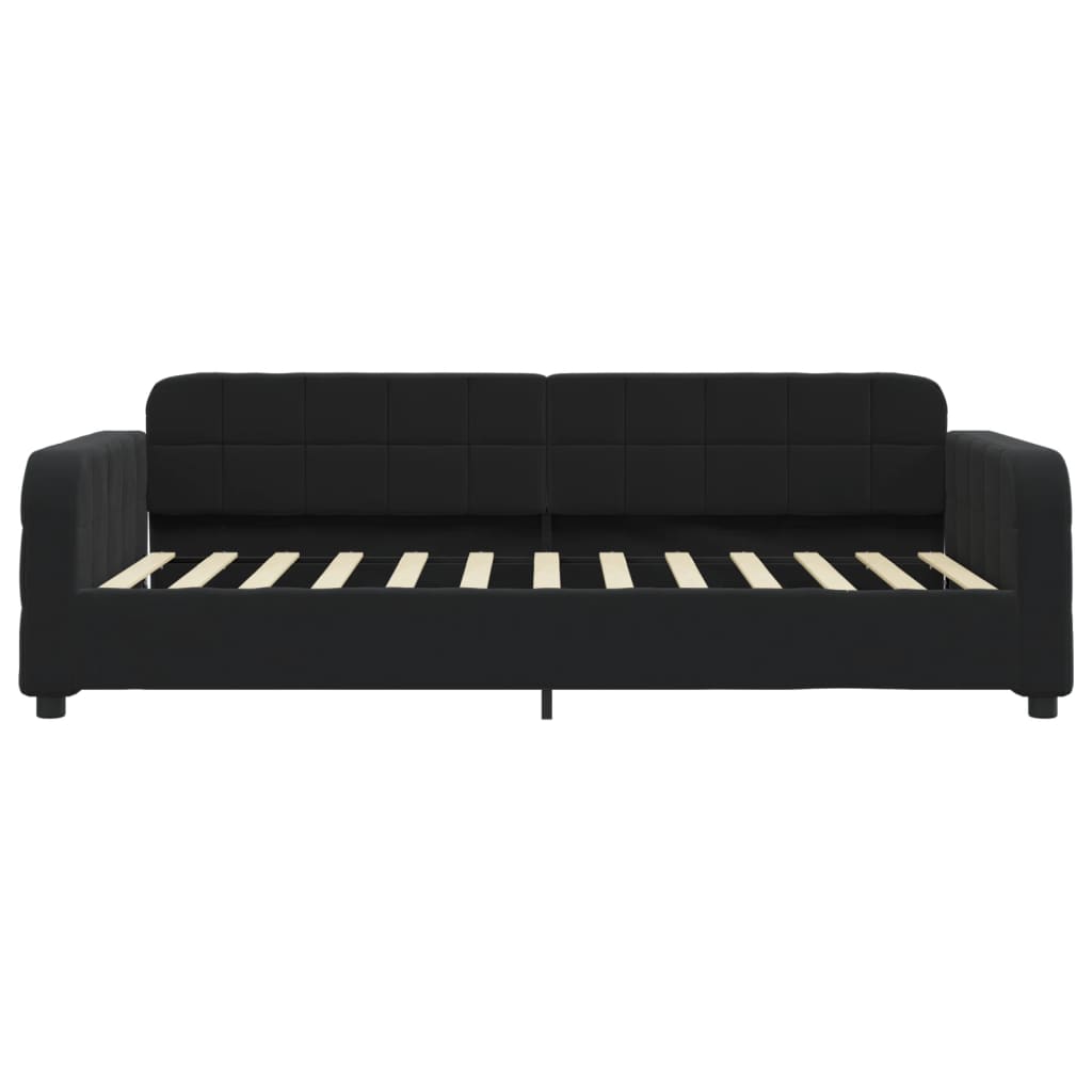 Sofá-cama com colchão 90x200 cm veludo preto