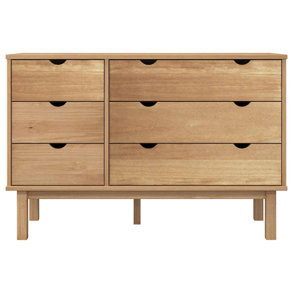 Armário de gavetas otta 111x43x73,5 cm pinho maciço