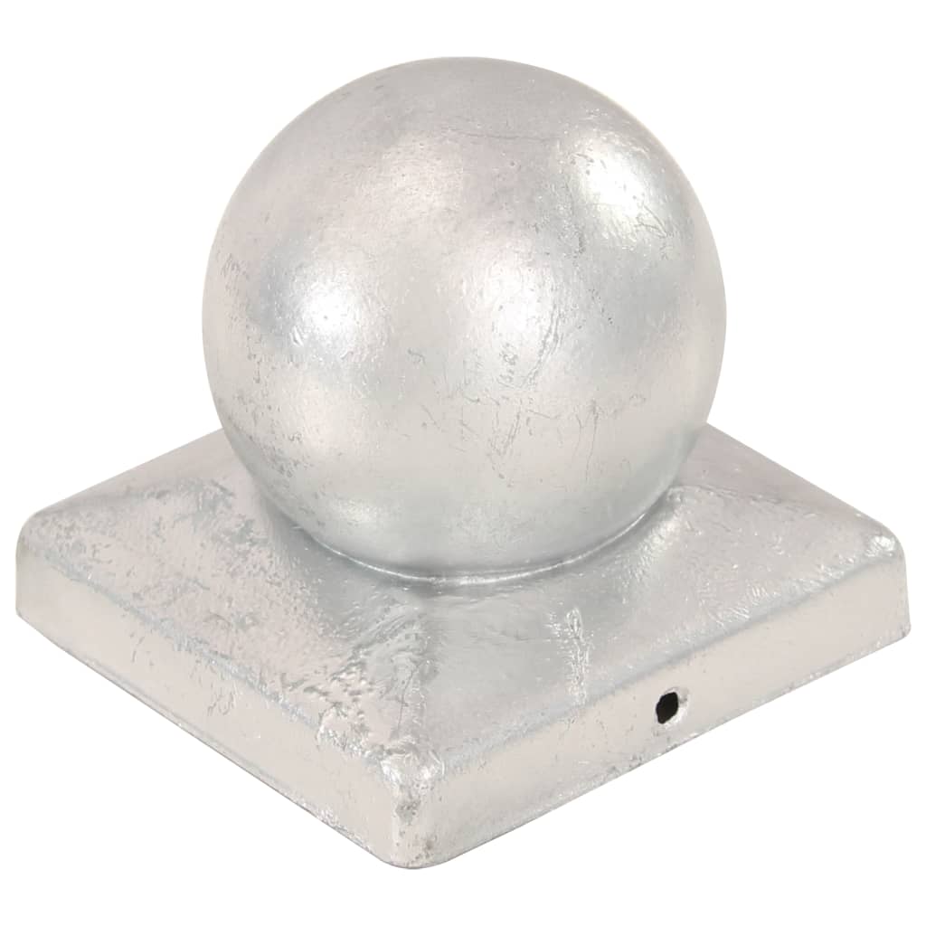 Tampas globo p/ postes vedação 6pcs metal galvanizado 101x101mm
