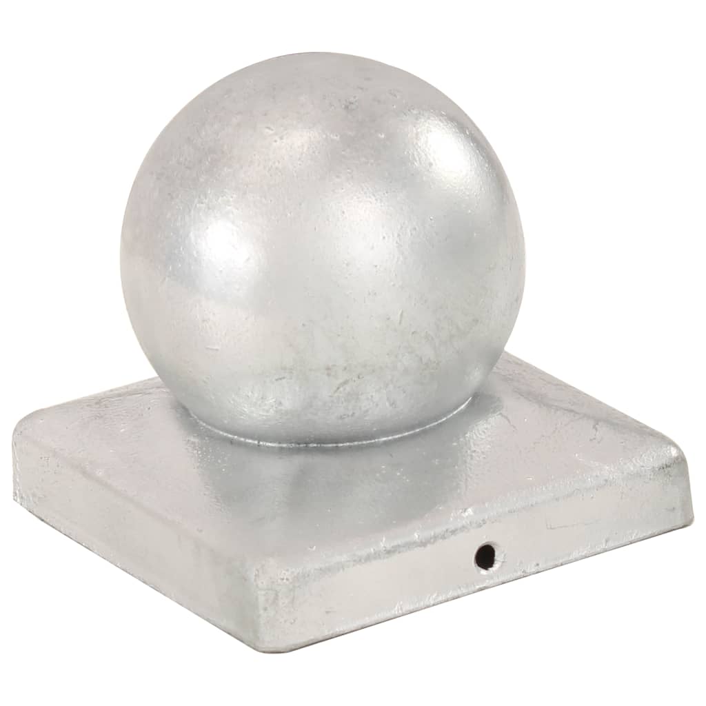 Tampas globo p/ postes vedação 6pcs metal galvanizado 101x101mm