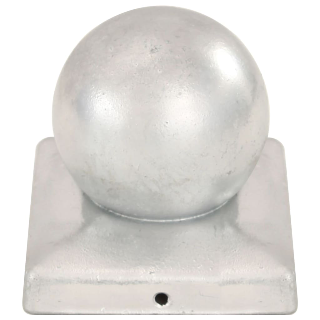 Tampas globo p/ postes vedação 6pcs metal galvanizado 101x101mm