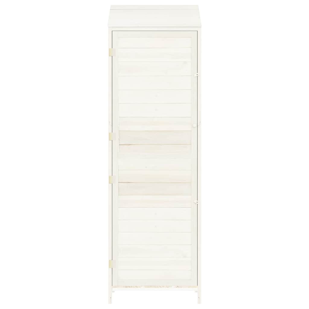 Abrigo de jardim 55x52x174,5 cm madeira de abeto maciça branco