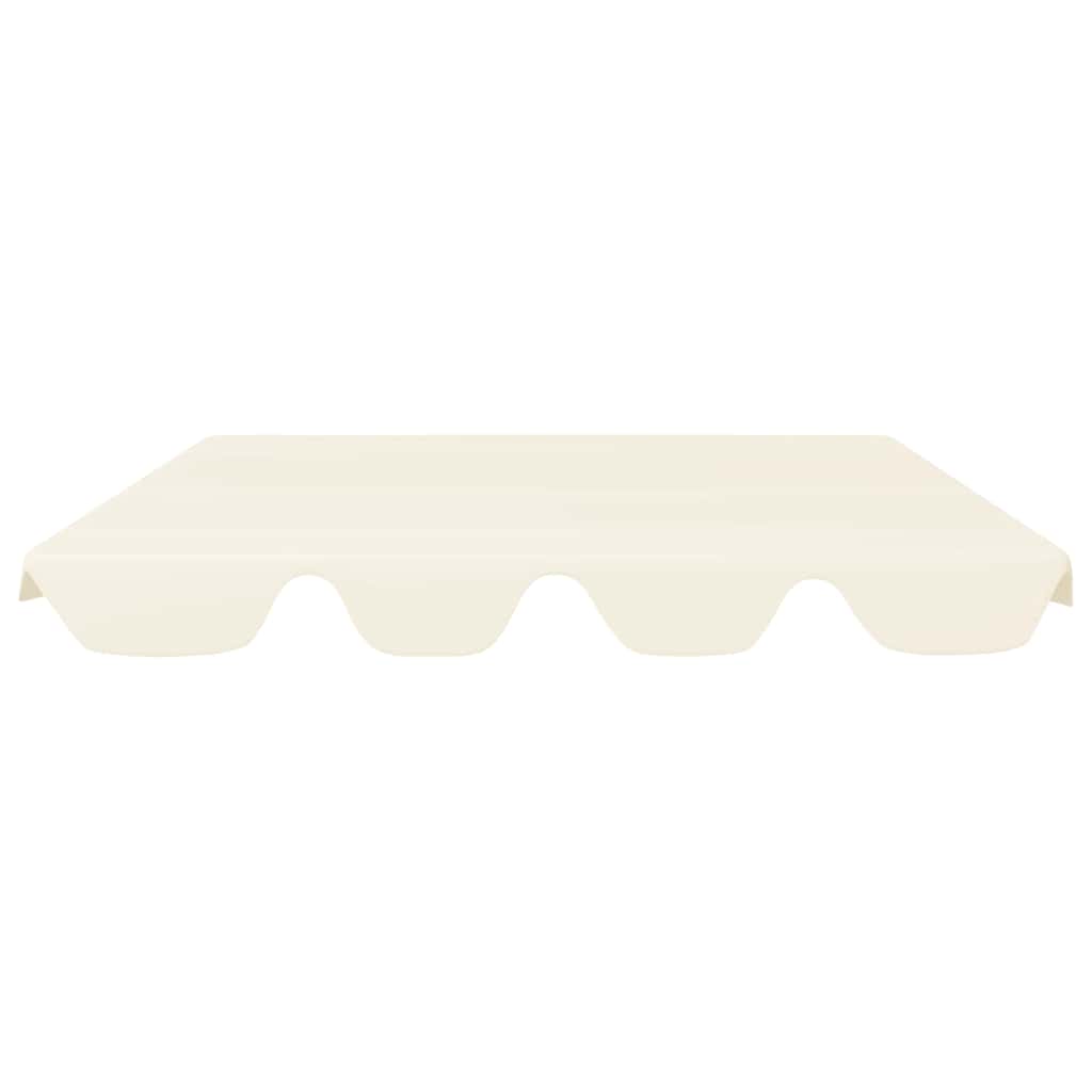 Toldo suplente p/ baloiço de jardim 150/130x105/70 cm creme
