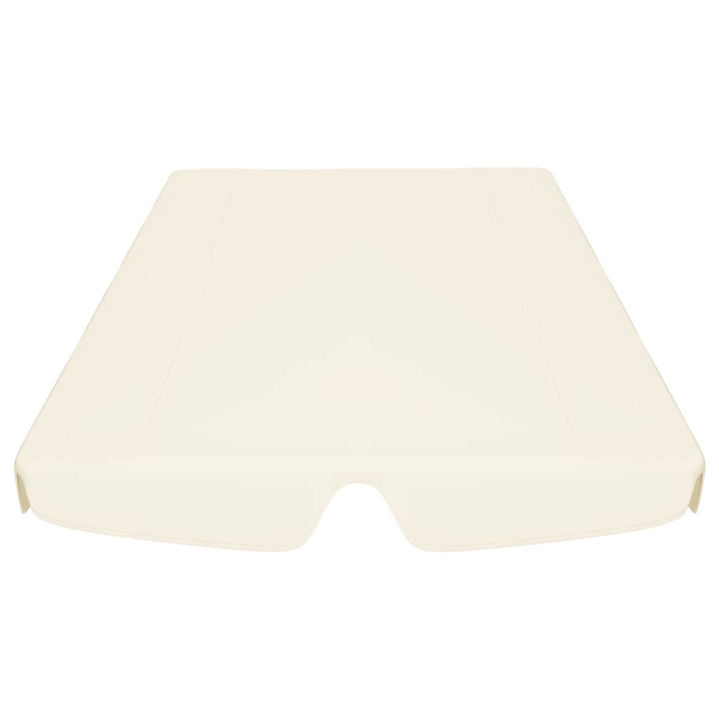 Toldo suplente p/ baloiço de jardim 150/130x105/70 cm creme