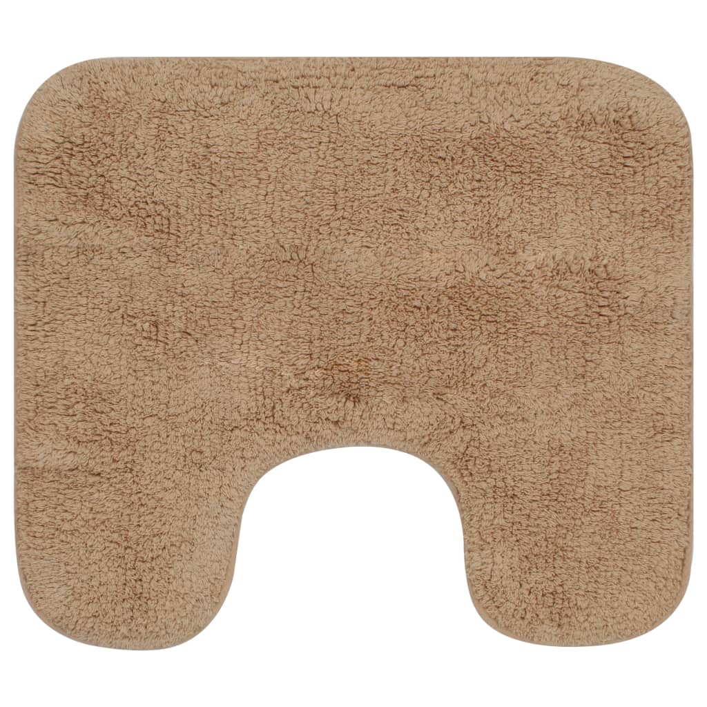 Conjunto tapetes de casa de banho 2 pcs tecido bege