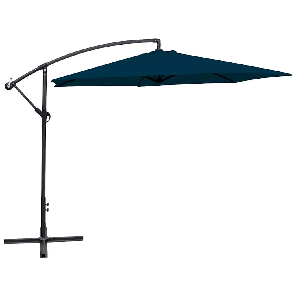 Guarda-sol de jardim cantilever 3 m azul