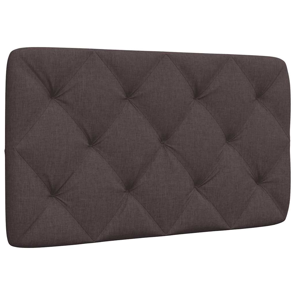 Almofadão de cabeceira 80 cm tecido castanho-escuro