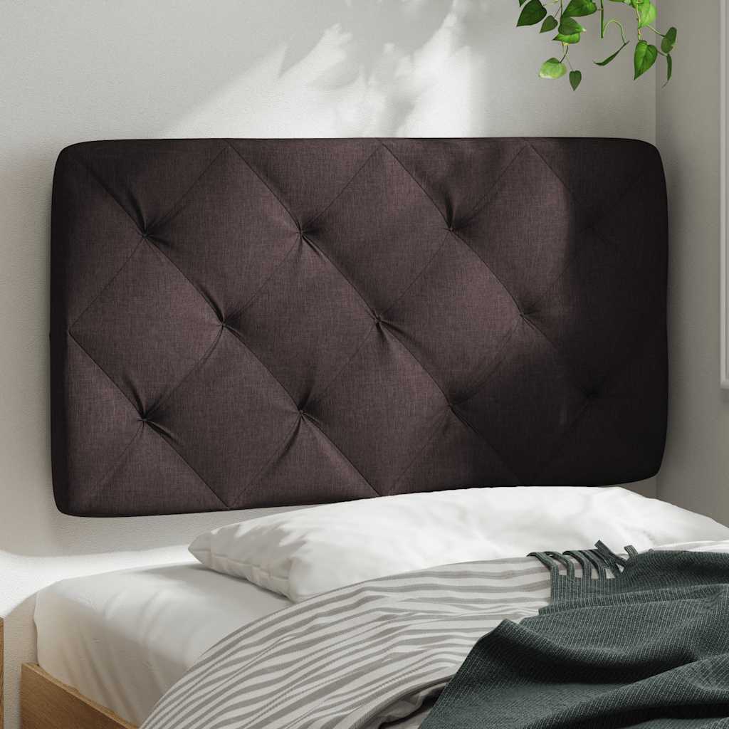 Almofadão de cabeceira 80 cm tecido castanho-escuro