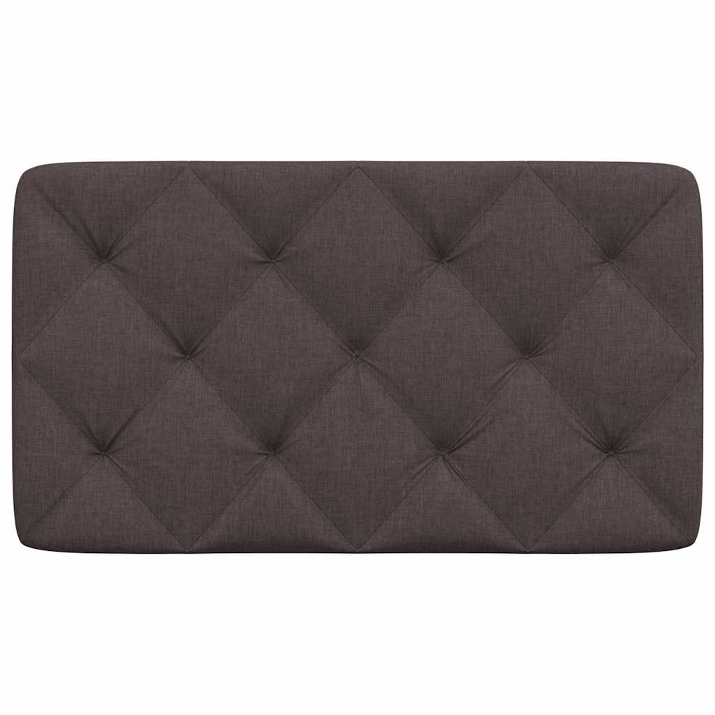 Almofadão de cabeceira 80 cm tecido castanho-escuro