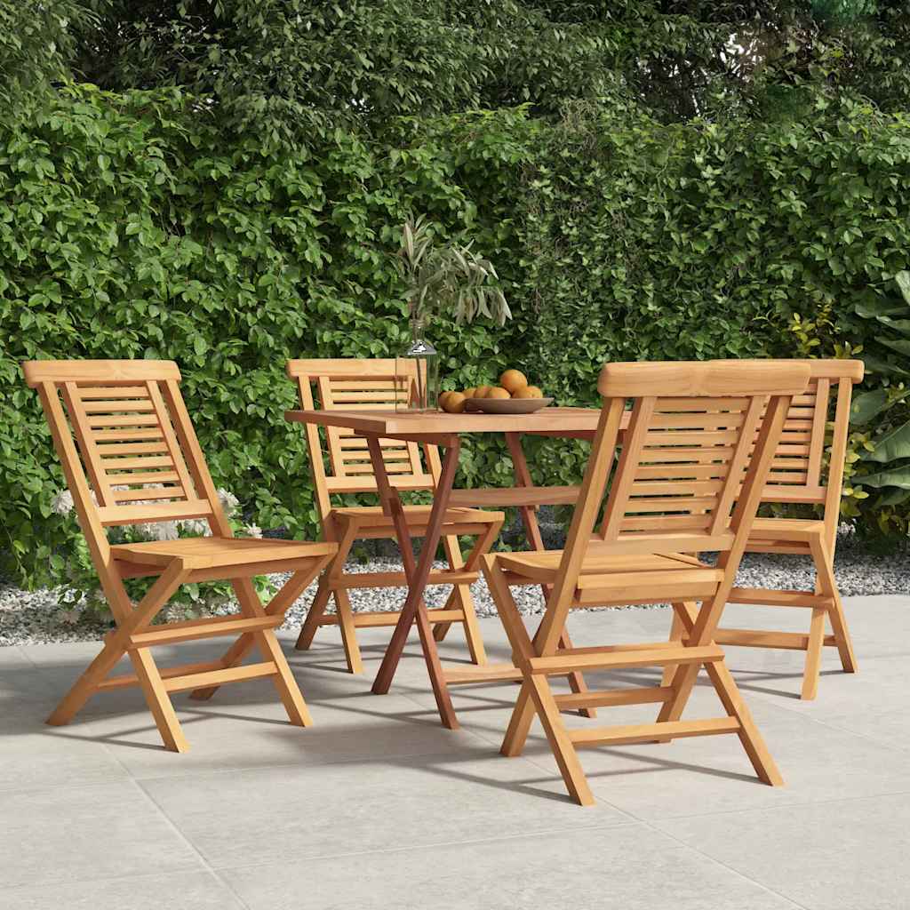 Cadeiras de jardim dobráveis 4 pcs 47x63x90 cm teca maciça
