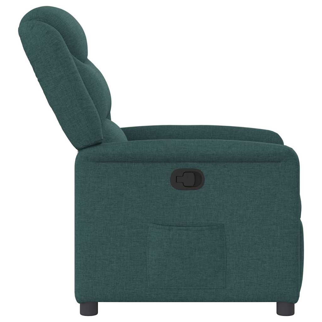 Poltrona reclinável tecido verde-escuro
