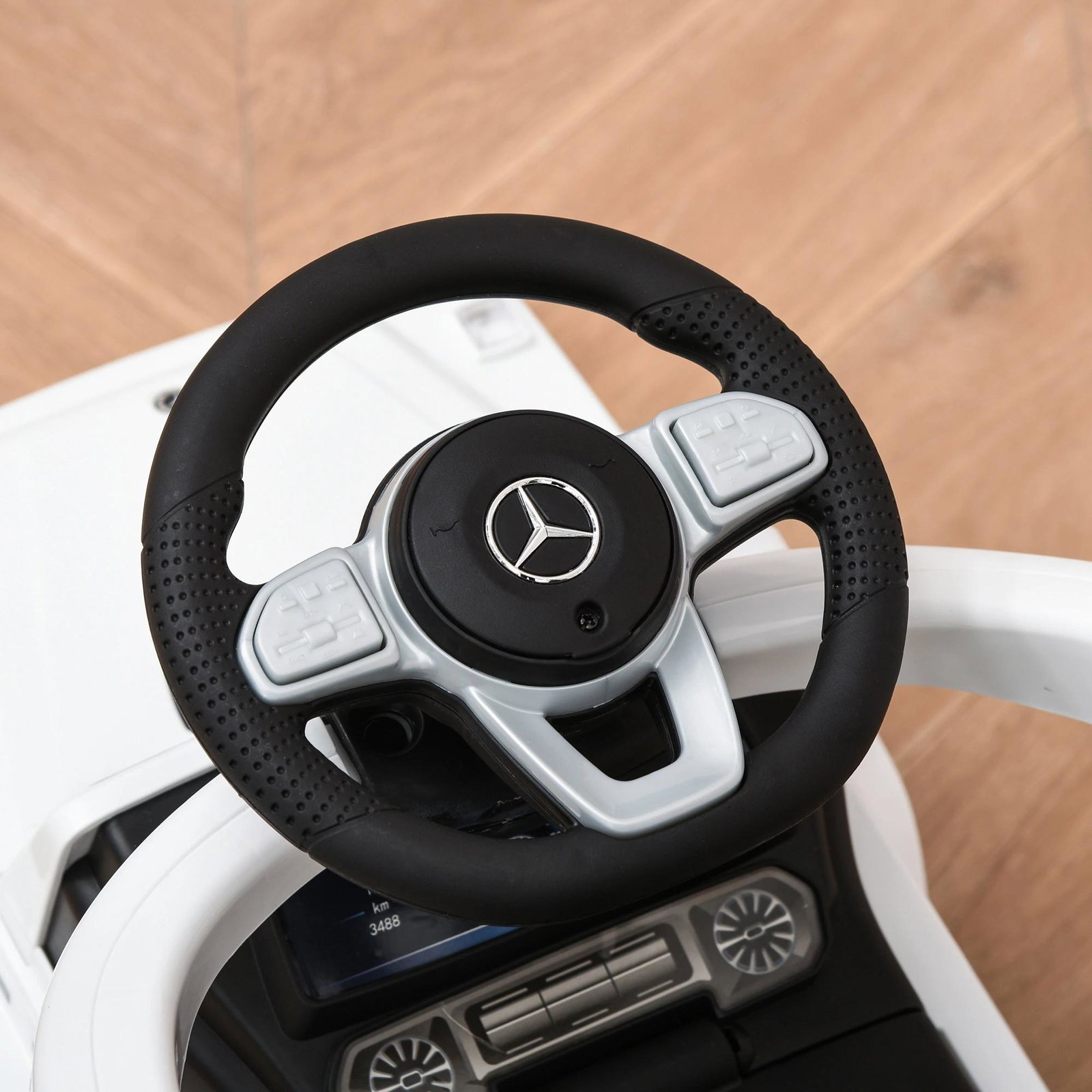 Carro de Passeio Carro Andador para Crianças acima de 12 Meses Mercedes G350 com Buzina Capô Removível Encosto e Suporte de Prot