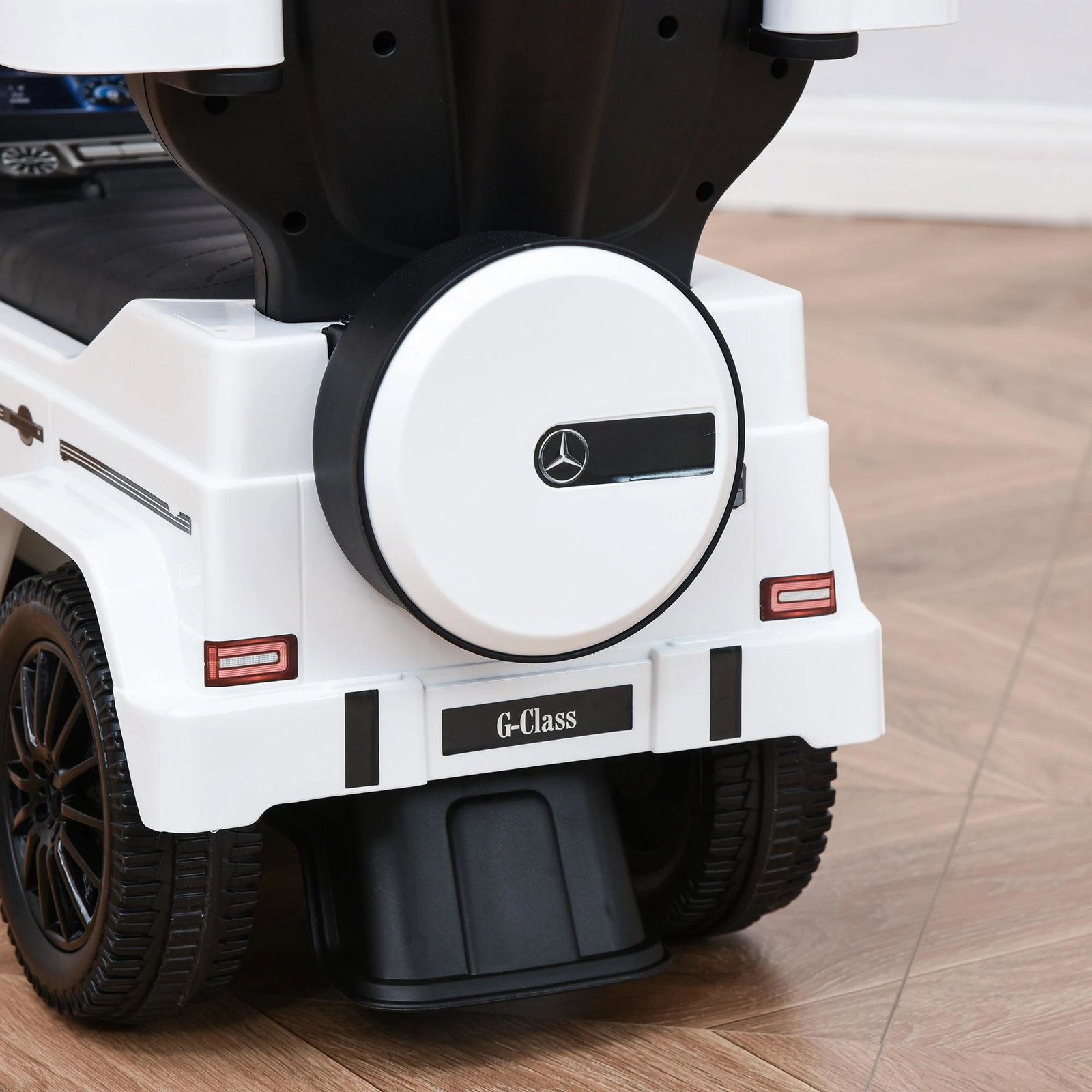Carro de Passeio Carro Andador para Crianças acima de 12 Meses Mercedes G350 com Buzina Capô Removível Encosto e Suporte de Prot