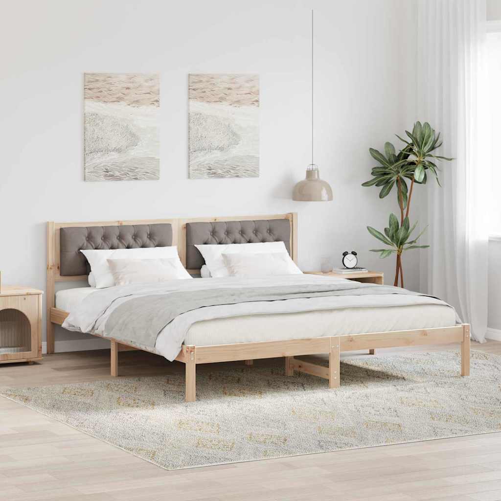 Estrutura da cama cinzento-acastanhado 160 x 200 cm