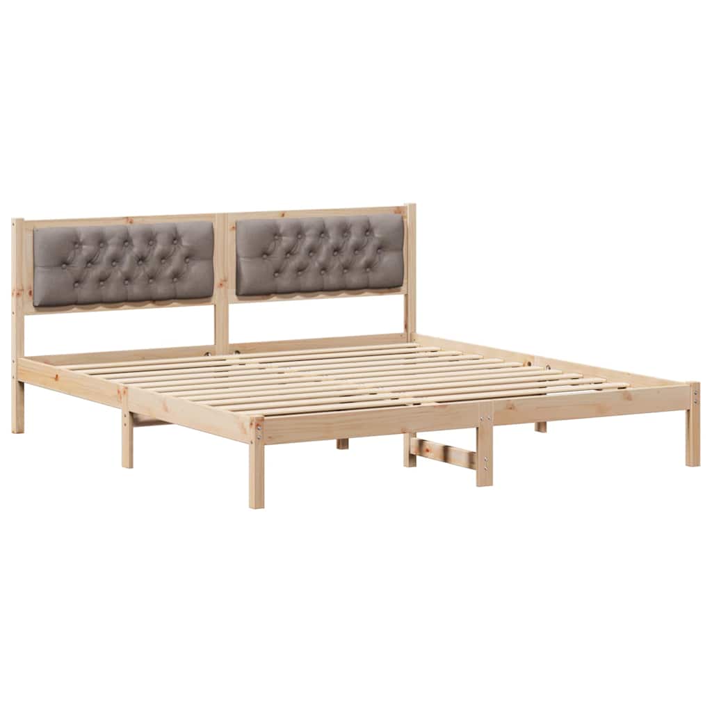 Estrutura da cama cinzento-acastanhado 160 x 200 cm
