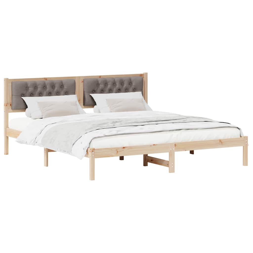 Estrutura da cama cinzento-acastanhado 160 x 200 cm