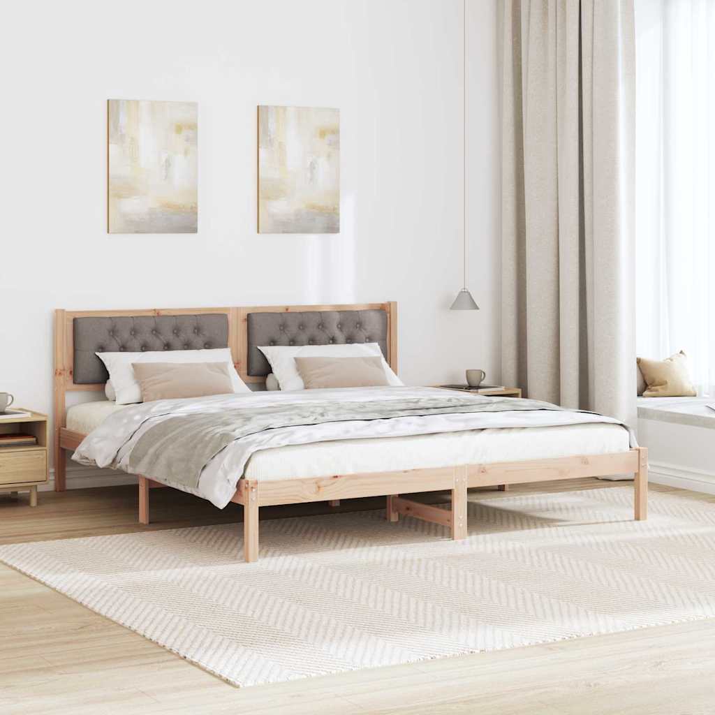 Estrutura da cama cinzento-acastanhado 160 x 200 cm
