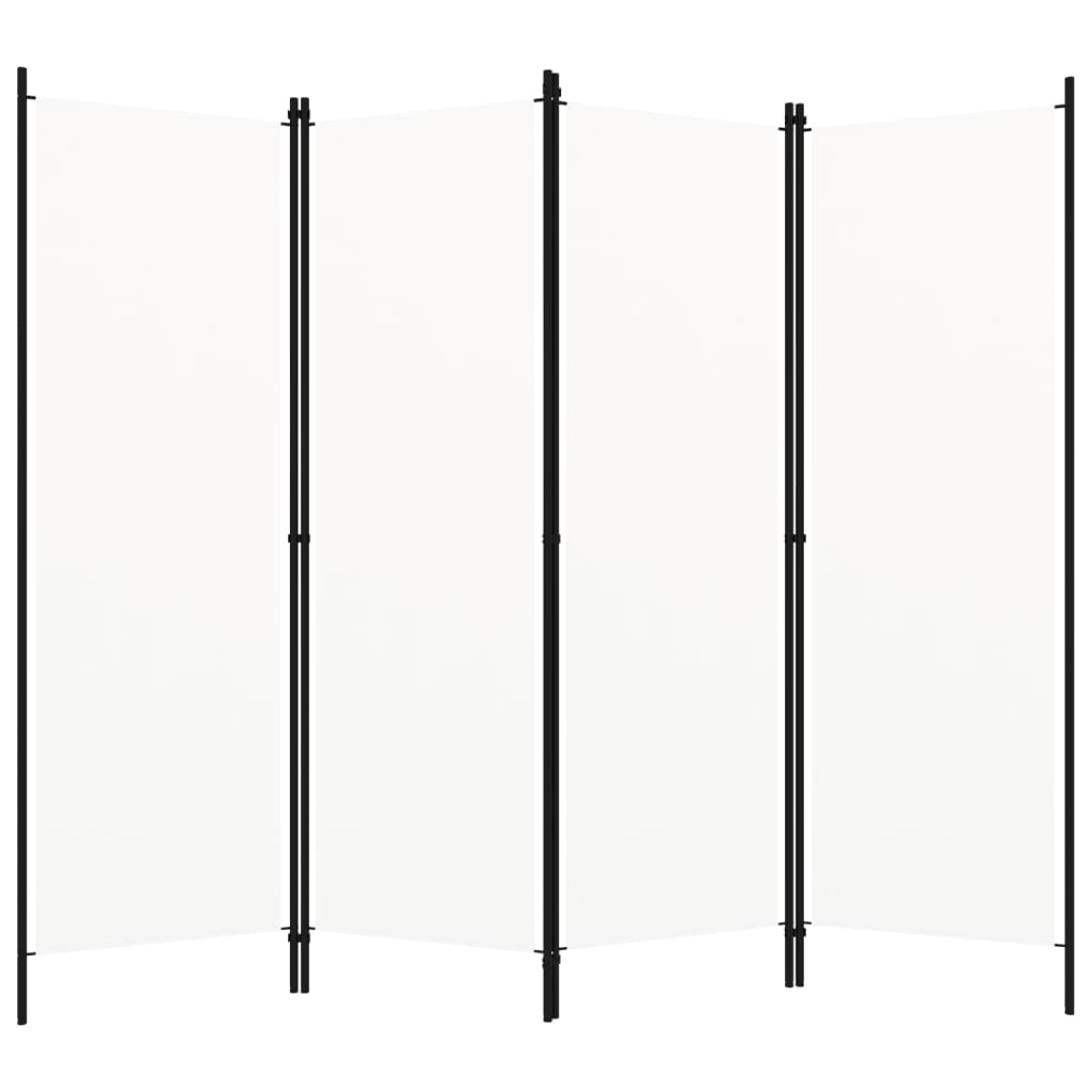 Divisória de quarto com 4 painéis 200x180 cm branco