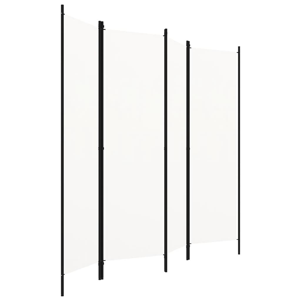 Divisória de quarto com 4 painéis 200x180 cm branco