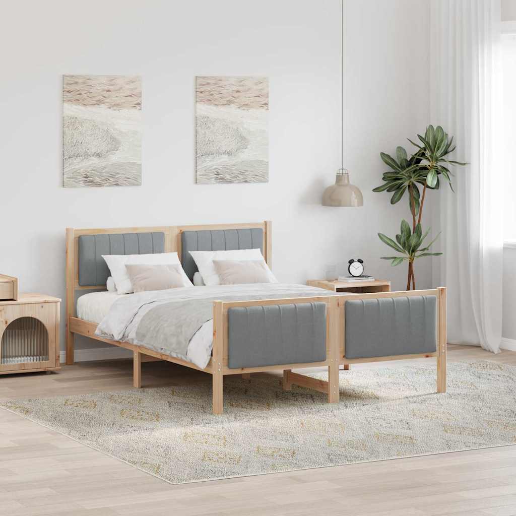 Estrutura da cama marrom e cinza claro 135 x 190 cm