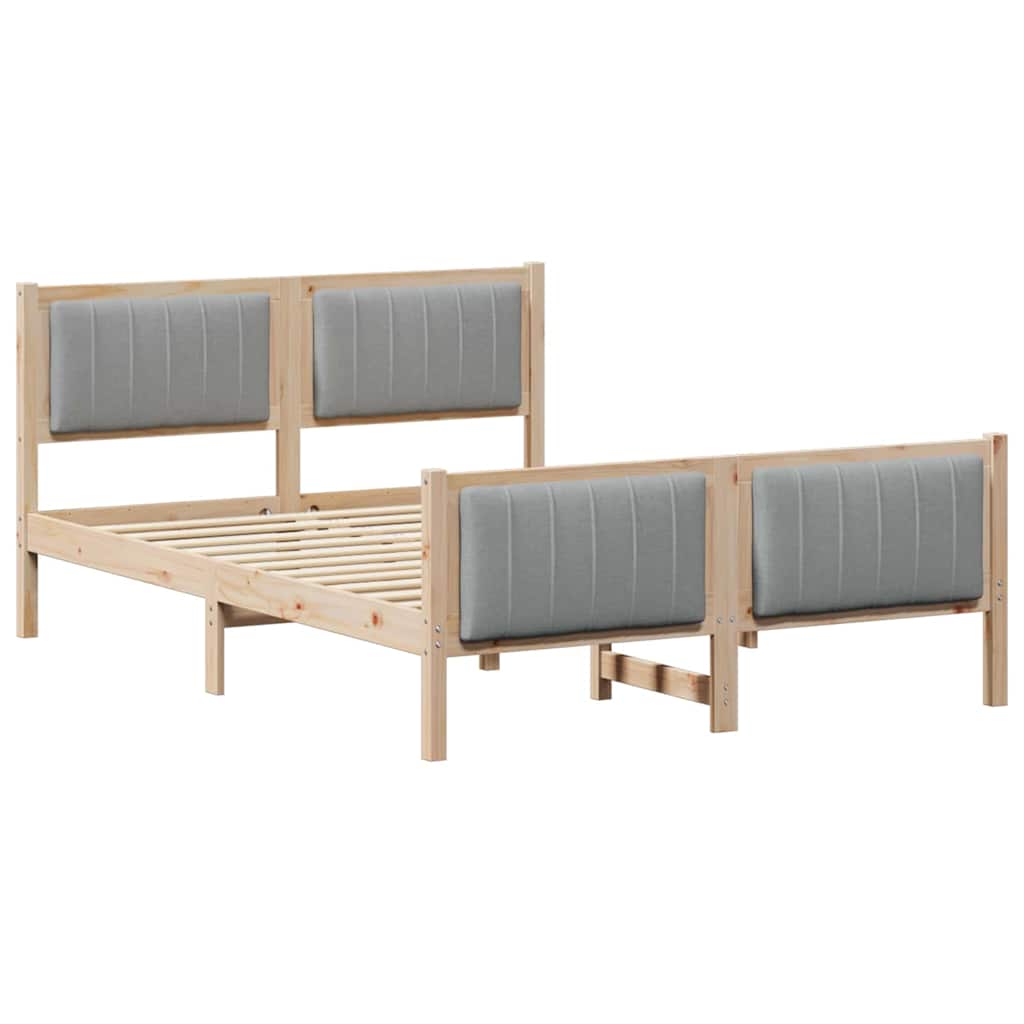 Estrutura da cama marrom e cinza claro 135 x 190 cm