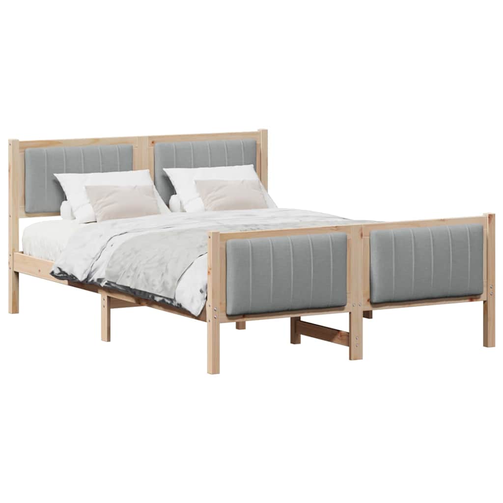 Estrutura da cama marrom e cinza claro 135 x 190 cm