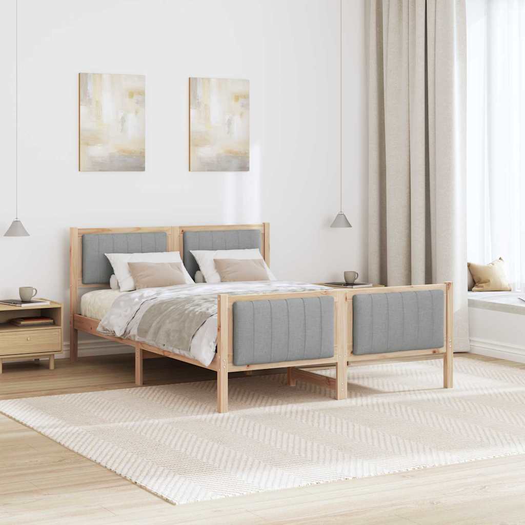 Estrutura da cama marrom e cinza claro 135 x 190 cm