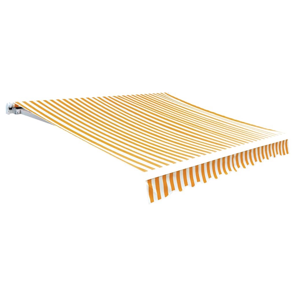 Tecido de substituição para toldo amarelo e branco 400x300 cm poliéster