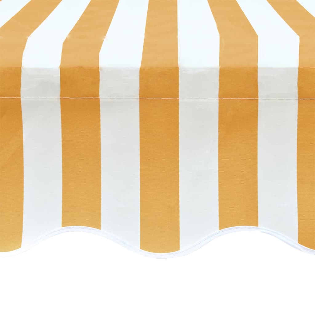 Tecido de substituição para toldo amarelo e branco 400x300 cm poliéster