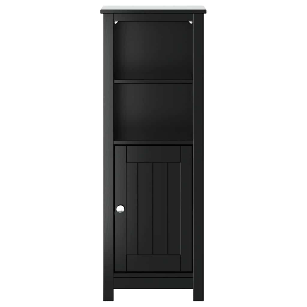 Móvel de casa de banho berg 40x34x110 cm pinho maciço preto
