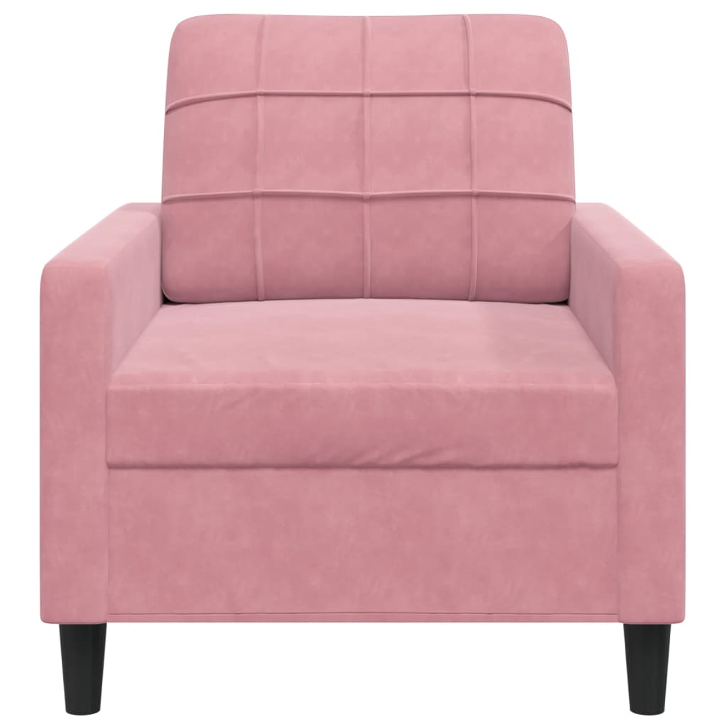 Poltrona 60 cm veludo rosa