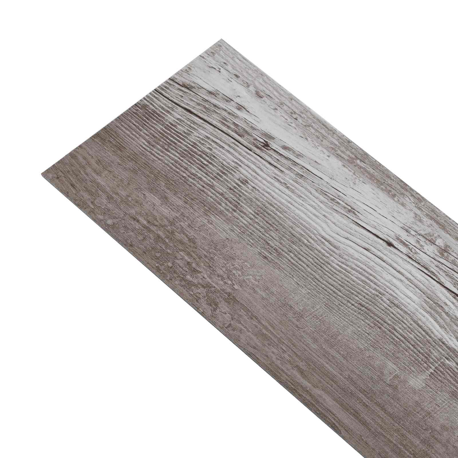 Pranchas de piso PVC autoadesivas marrom madeira fosco