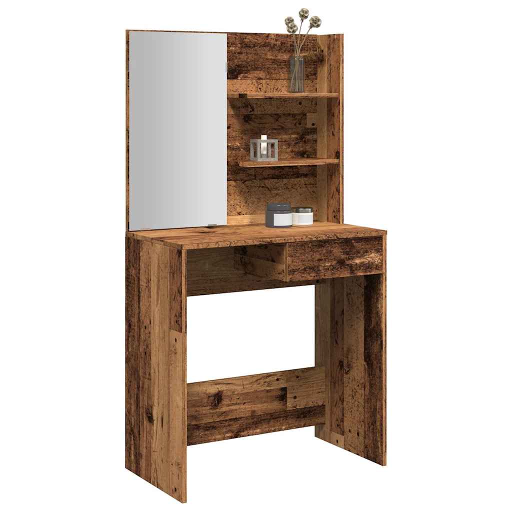 Toucador com espelho madeira velha 74,5x40x141 cm