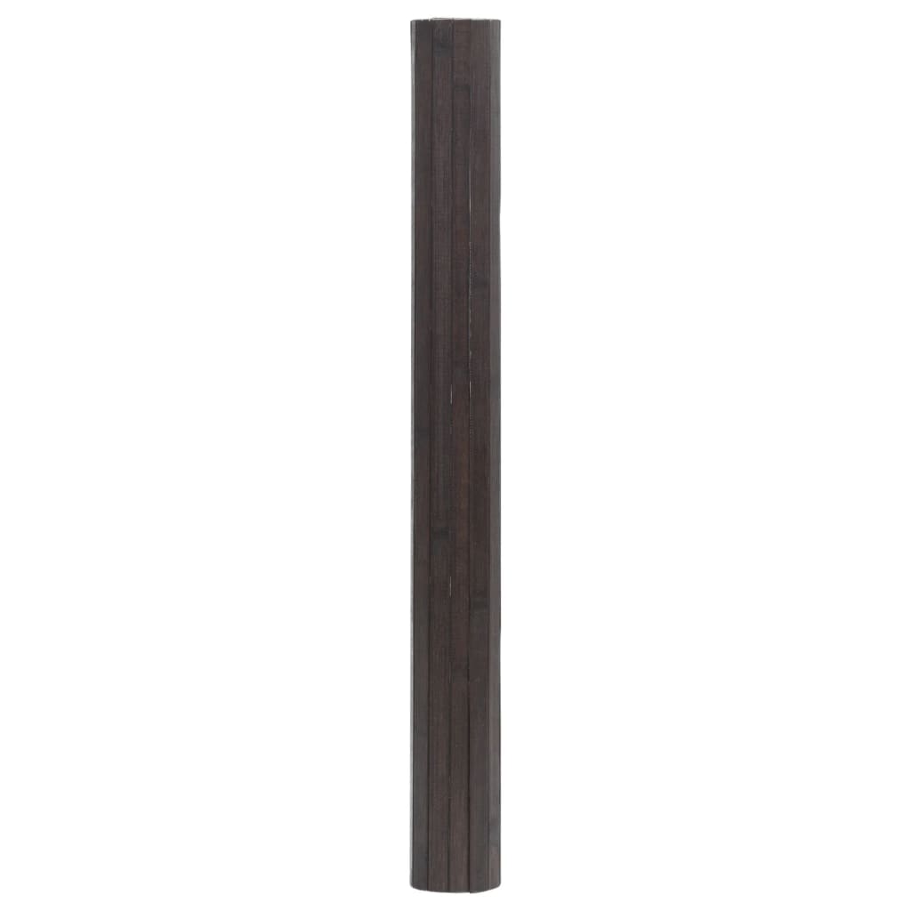 Tapete retangular 60x200 cm bambu castanho-escuro