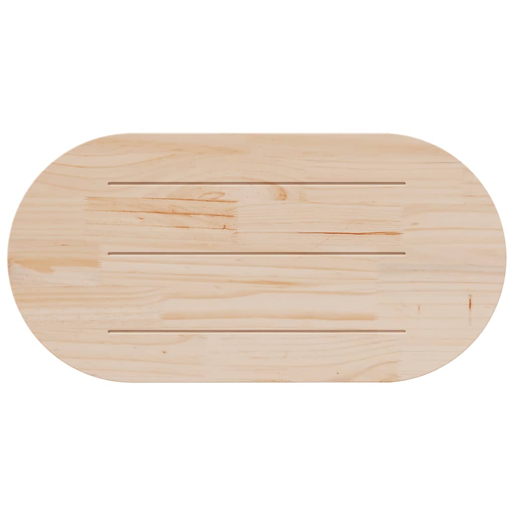 Tampo de mesa 100x50x2,5 cm madeira maciça pinho oval