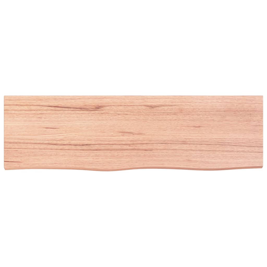 Bancada p/ wc 100x30x2 cm madeira maciça tratada castanho-claro
