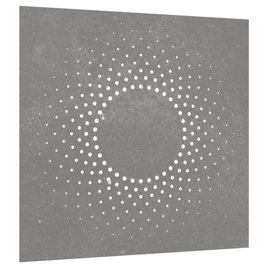 Decoração p/ muro de jardim 55x55 cm aço corten design sol