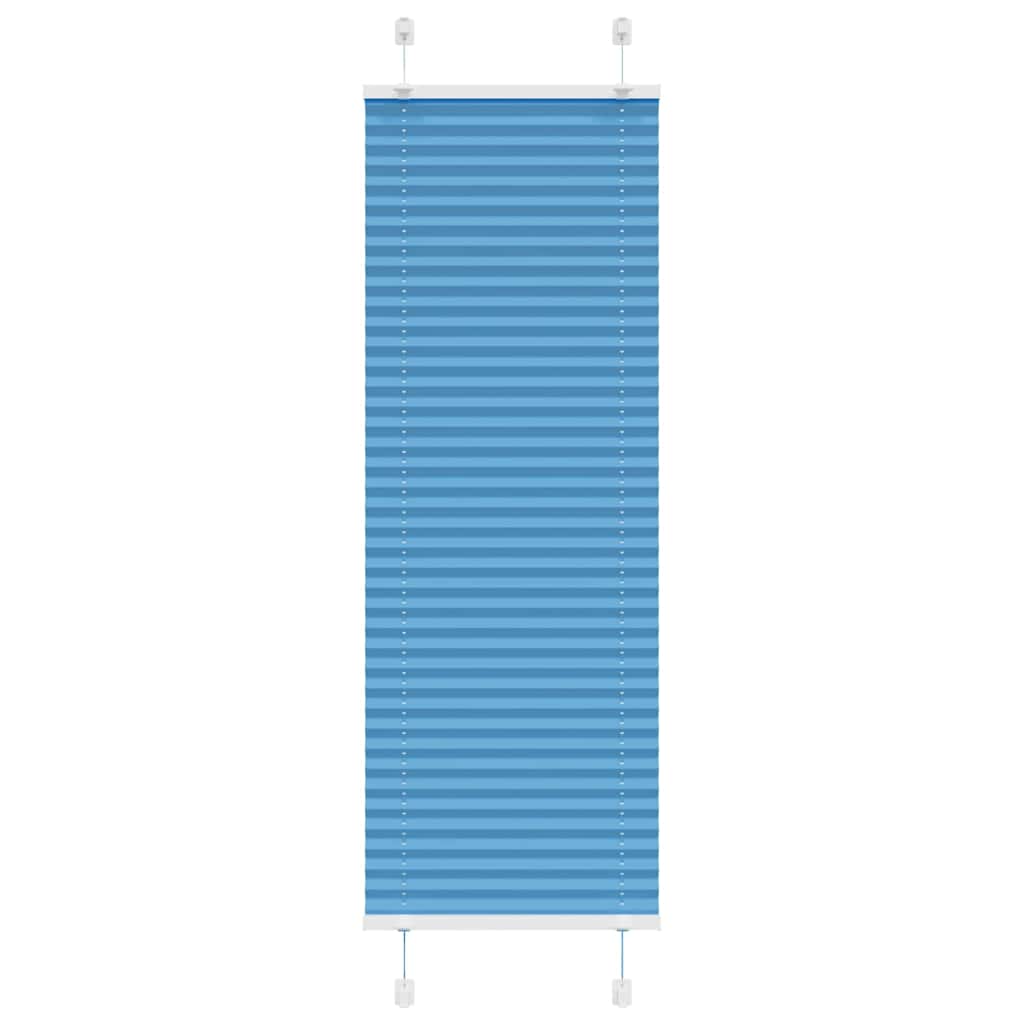 Plissado cego azul 40x150 cm largura tecido 39,4 cm poliéster